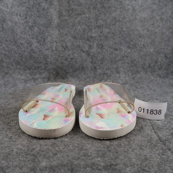 Old Navy Shoes Kids 1 Sandals Slides Slip On Clear Strap Flat Casual Ice Cream - Picture 2 of 10